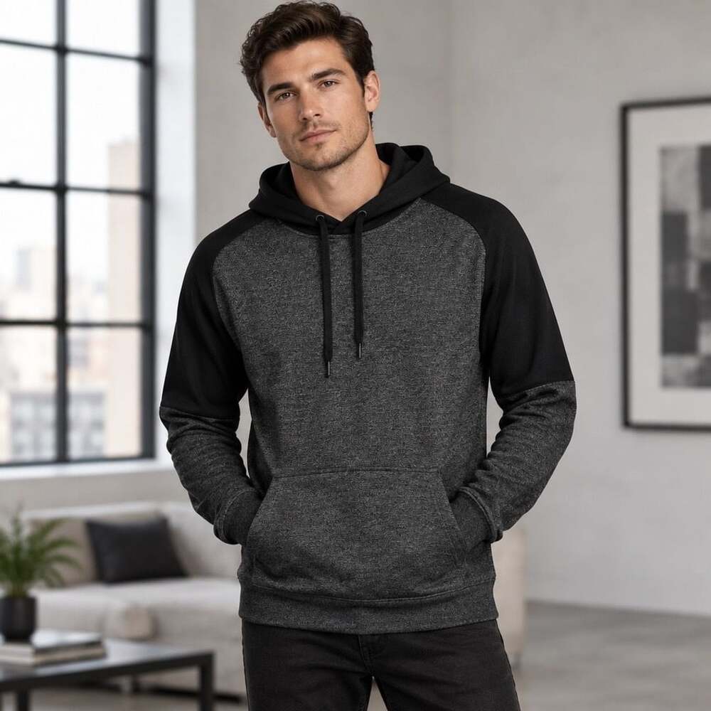 Adidas Hoodie Size 3XLT Black Gray Pullover Sweatshirt